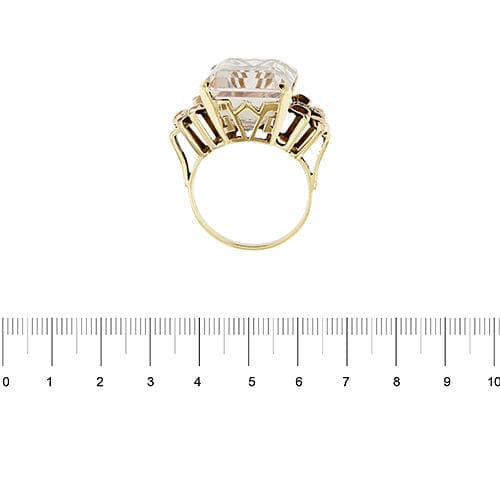 Bague 54 Bague en or trois pièces avec morganite et diamants 58 Facettes 37785