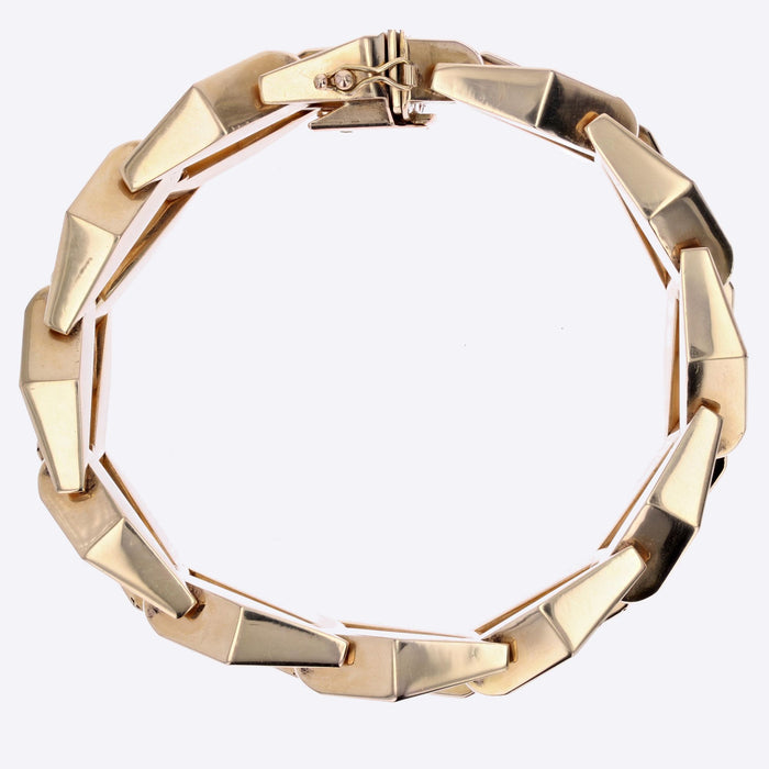 Bracciale grumetta geometrico in oro