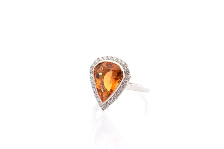 Bague 52 Bague citrine de 4,06cts et diamants 58 Facettes 26785