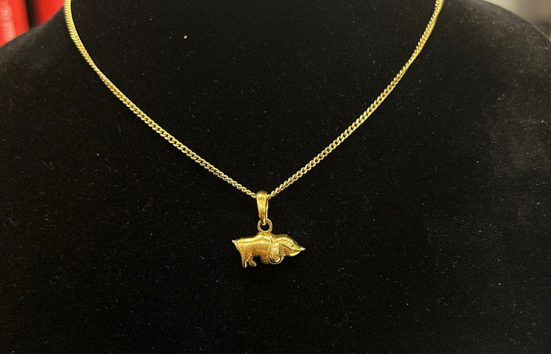 Pendentif Pendentif chien or jaune 58 Facettes LP731/3