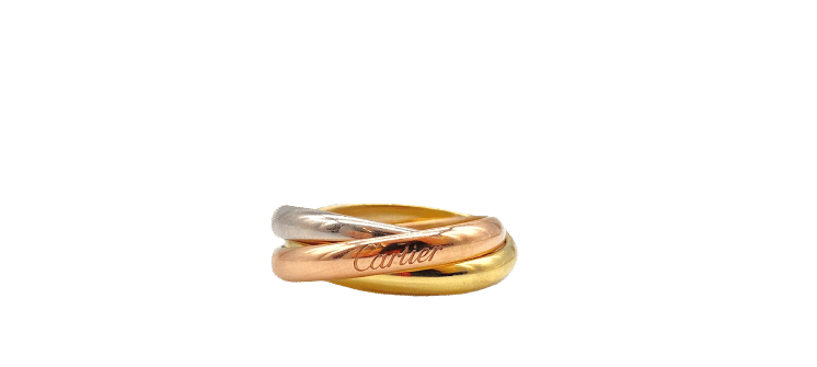 Cartier - Anillo Trinity modelo clásico en oro amarillo, blanco y rosa ...