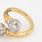 Bague 56 Bague double orbe en diamant, bijou vintage en or jaune 58 Facettes G14009