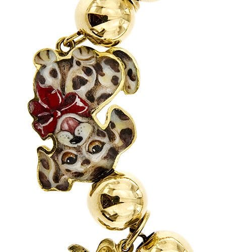 Bracelet Bracelet multi-rangs avec chien en émail 58 Facettes 37279