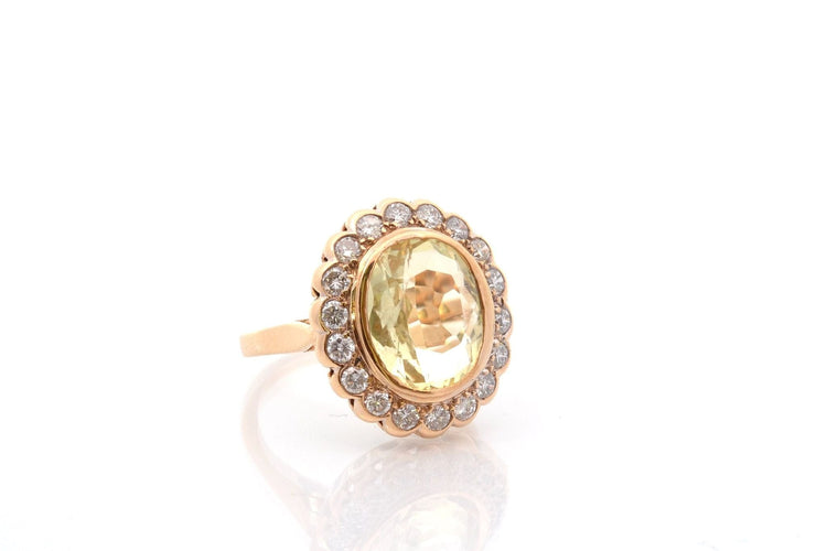 Bague 53 Bague orthose et diamants en or 18k 58 Facettes 27033