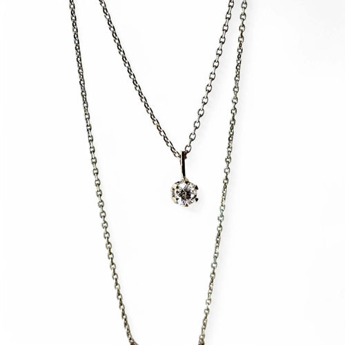 Bague Collier diamant solitaire 58 Facettes REF24088-251