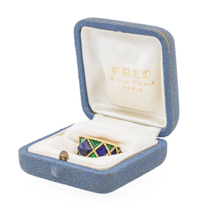 Bague 51 Fred Bague Or jaune Lapis Lazuli 58 Facettes 3402308CN