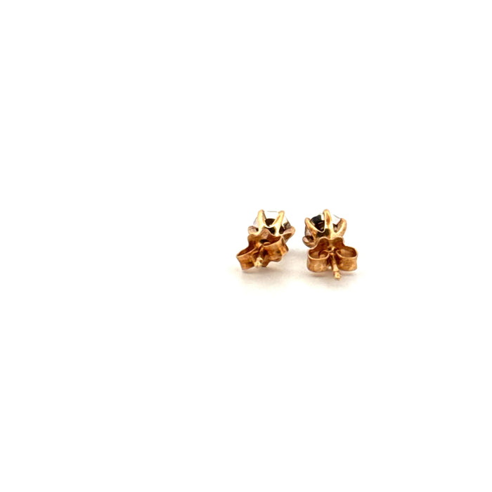 Yellow gold diamond earrings
