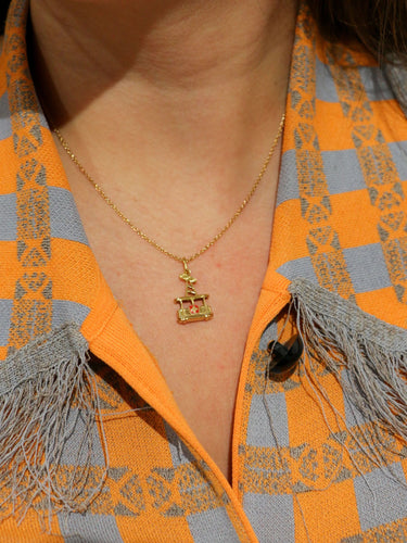Pendentif Pendentif vintage téléphérique en or jaune 58 Facettes 391.14