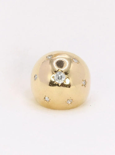 Bague 46 Bague boule diamants taille ancienne 58 Facettes J143