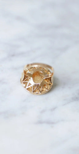 Bague 55 Bague pièce 10 Francs Cérès en or 58 Facettes