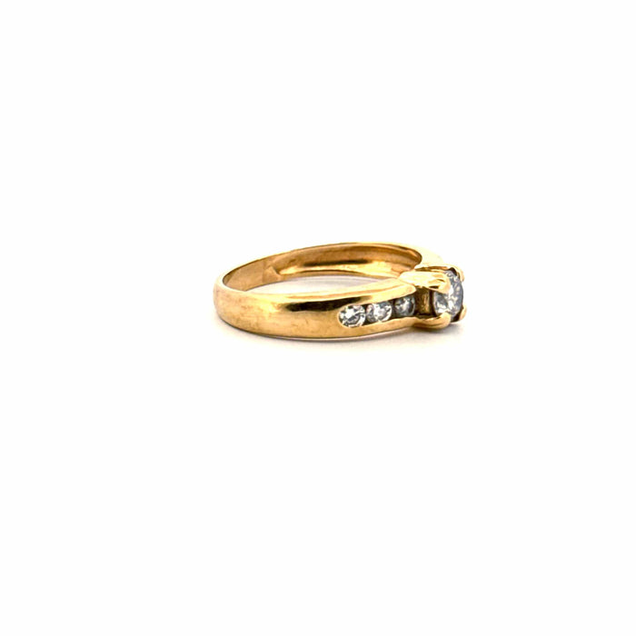 Bague 50 Solitaire or jaune diamants 58 Facettes 88-GS37699