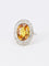 Bague 51 Bague cocktail or blanc citrine 5 carats diamants 58 Facettes J416