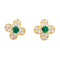 Boucles d'oreilles Clips Van Cleef & Arpels, "Fleurette", en or jaune, diamants et émeraudes. 58 Facettes 33755
