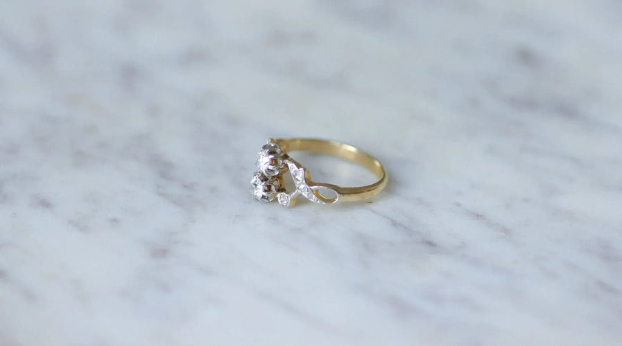 Bague 55 Bague Toi et Moi diamants 58 Facettes