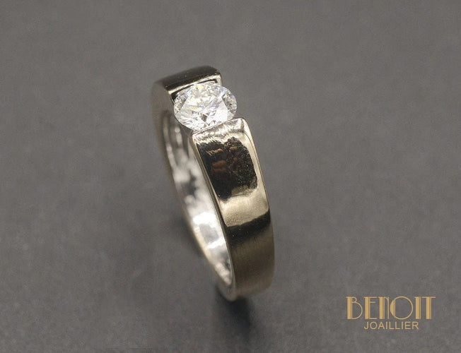 Bague 50 Bague Jonc Signée FRED Diamant ~0.50 ct 58 Facettes A10907