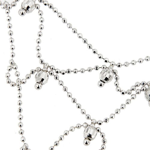 Collier Collier en maille à pois en or blanc 58 Facettes 35081