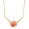 Collier Collier avec rose corail et diamants 58 Facettes 28810