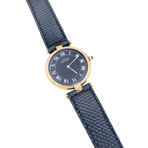 Montre Montre Cartier "Must Vendôme" vermeil, cuir. 58 Facettes 34184