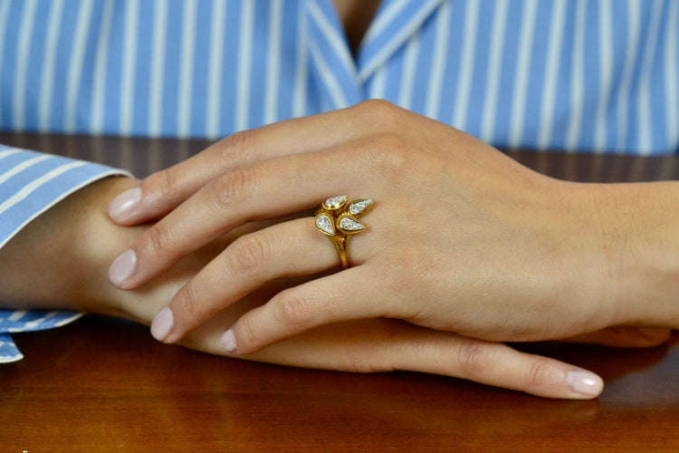 Vintage prsten Boucheron s diamanty ze zlata 