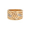 Bague 58 Bague bandeau or jaune diamants 58 Facettes G13497
