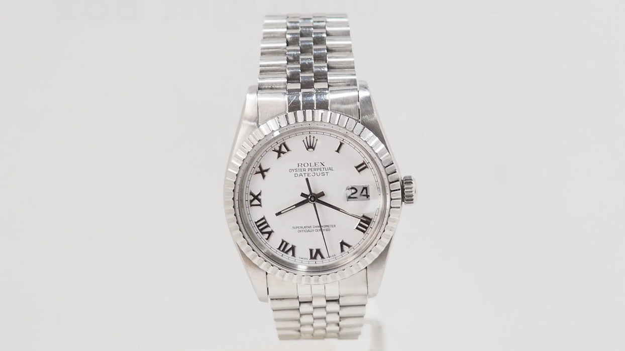 Montre ROLEX - Montre Date Just en acier 36 mm 58 Facettes 32865