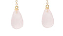 Boucles d'oreilles Boucles d’oreilles gouttes en or jaune et quartz rose 58 Facettes BO77