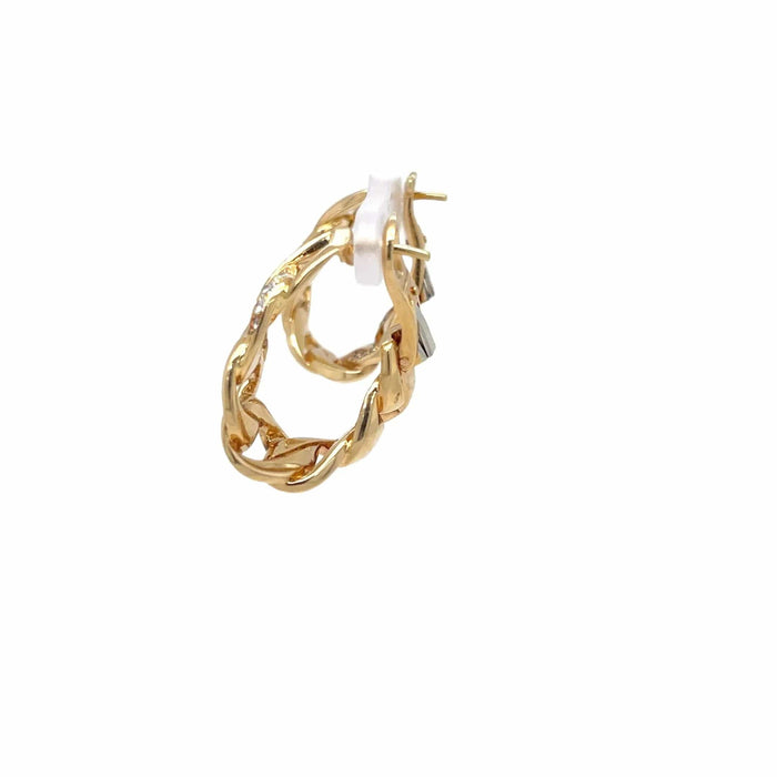 Boucles d'oreilles CARTIER - Boucles d'oreilles "Bergame" en or jaune et diamants 58 Facettes