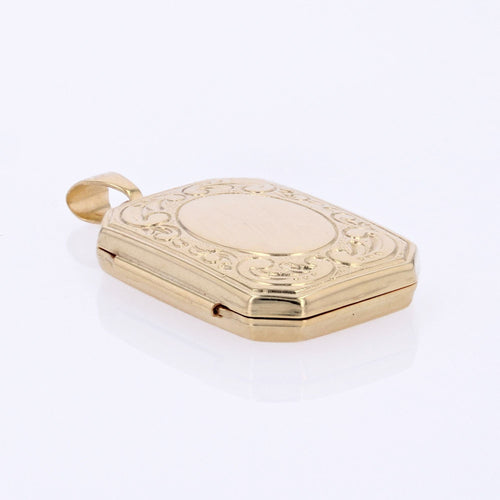 Pendentif Pendentif médaillon or jaune rectangulaire 58 Facettes 24-329