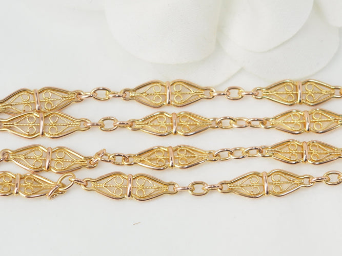 Collier Collier maille filigrane en or jaune 58 Facettes 33512