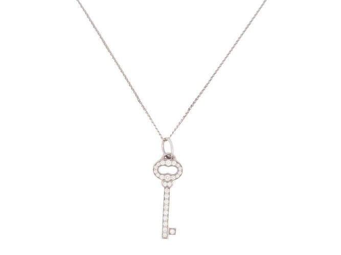 Collier collier TIFFANY & CO cle vintage ovale pendentif platine diamant 58 Facettes 258946