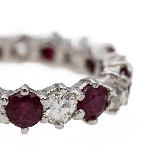 Bague 50 Bague Alliance Or blanc Rubis 58 Facettes 2834880CN