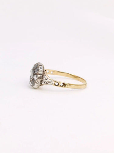 Bague Bague marguerite ancienne, diamants taille rose 58 Facettes J306