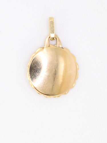 Pendentif Médaille Amour Augis or rose plus qu’hier moins que demain 58 Facettes J252