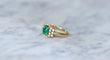 Bague 56 Bague Or Jaune Emeraude 1,52 Ct et Diamants 58 Facettes