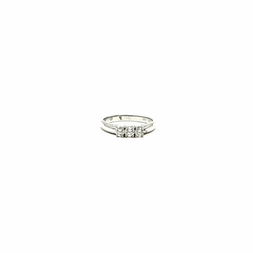 Bague 51 Bague trilogie or blanc et diamants 58 Facettes Z15B51778