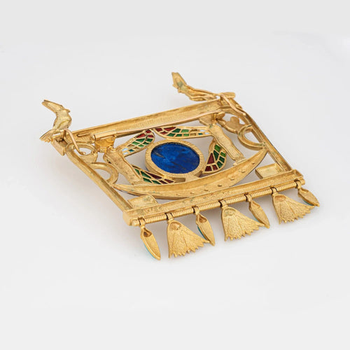 Pendentif Pendentif égyptien Isis vintage Lapis Diamants 58 Facettes G12451