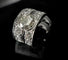 Bague 47 Bague or blanc sertie d'un diamant de 1,12 carats entouré de 1 carat de brillants 58 Facettes