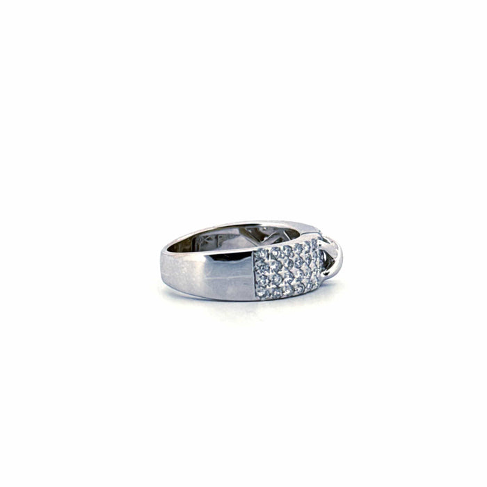 Bague 52 Bague maison Edenly or blanc diamants 58 Facettes 87-GS35149-2