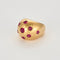 Bague 47 Bague boule or jaune et rubis de synthèse 58 Facettes PAL3224