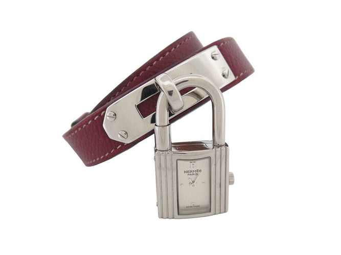 Montre montre HERMES kelly cadenas pm 20 mm quartz acier palladie 58 Facettes 260743