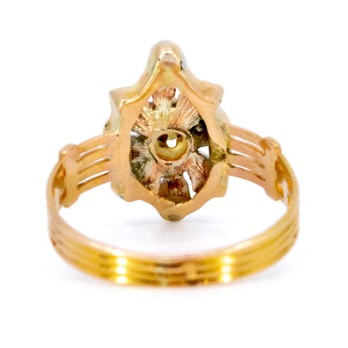 Bague 52.5 Bague perle antique en or 18k et argent 835 58 Facettes 848F055D9EDA4B45826F7725309F7753