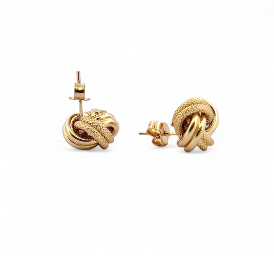 Boucles d'oreilles Boucles d’oreilles noeud en or jaune 58 Facettes
