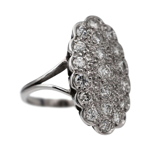 Bague 51.5 Bague Marquise Or blanc Diamant 58 Facettes 2867339CN