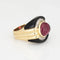 Bague Bague en or 18 carats vintage avec diamants et tourmaline rose et onyx des années 80, taille 7,5 58 Facettes G13596