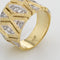 Bague 53 Bague Large Années 70 Diamants 58 Facettes G12637