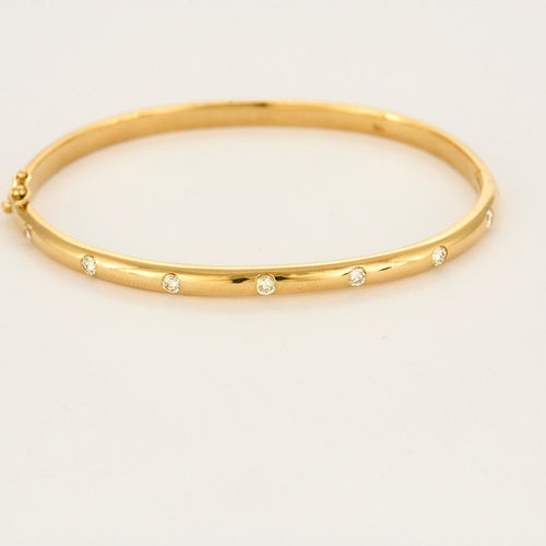 Bracelet Bracelet Jonc or jaune et diamants 58 Facettes