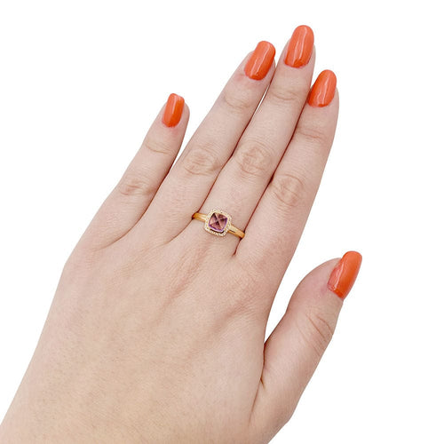 Bague Bague Fred "Pain de sucre" or rose, diamants, améthyste. 58 Facettes 33771