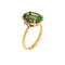 Bague Bague H Stern en or jaune 18 carats avec tourmaline verte 6 carats, taille 7, bijou vintage, Brésil 58 Facettes G13956