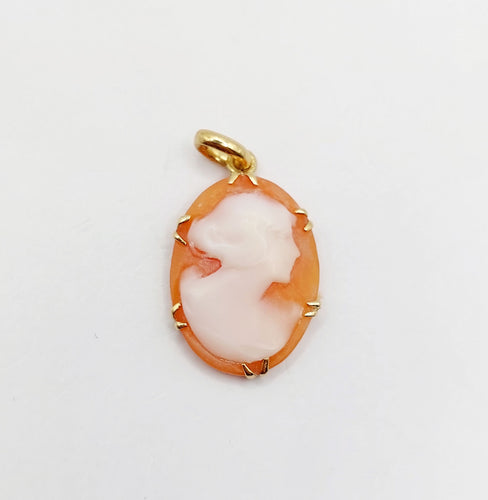 Pendentif Pendentif vintage or 18k camée coquille 58 Facettes A05882
