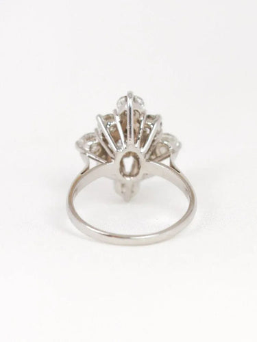 Bague Bague marquise or diamants 58 Facettes 1055